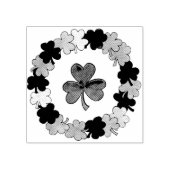 シャムロッククローバーリースサンパトリックの日印 ラバースタンプ (インプリント)