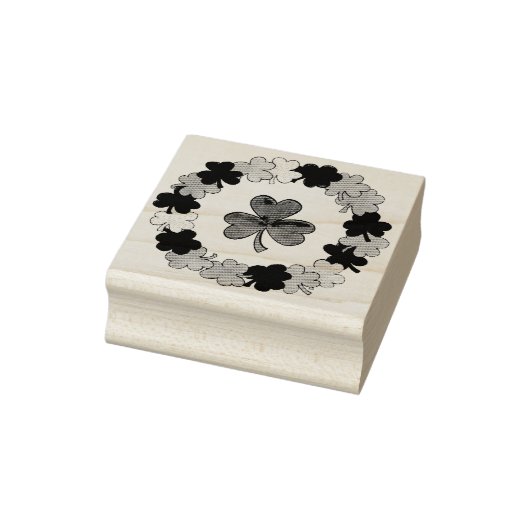 シャムロッククローバーリースサンパトリックの日印 ラバースタンプ (スタンプ)