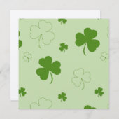 シャムロッククローバーリーフ結婚式招待状 招待状 (正面/裏面)