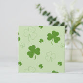 シャムロッククローバーリーフ結婚式招待状 招待状 (スタンド正面)