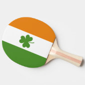 シャムロッククローバー付き聖パトリックの日アイルランド国旗 卓球ラケット (横)