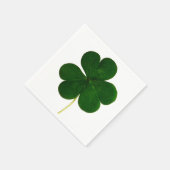 シャムロッククローバー写真セントパトリックパーティー スタンダードカクテルナプキン (角)