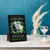 シャムロッククローバー写真記念プレート フォトプラーク (側面)