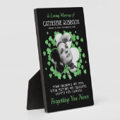 シャムロッククローバー写真記念プレート フォトプラーク (側面)