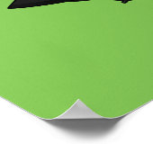 シャムロッククローバー漫画のかわいいブラックバード ポスター (角)