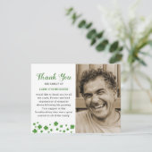 シャムロッククローバー | アイルランドの葬儀の写真ありがとう サンキューカード (スタンド正面)