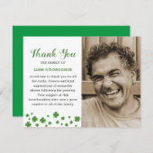 シャムロッククローバー | アイルランドの葬儀の写真ありがとう サンキューカード (正面/裏面)