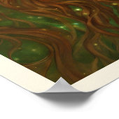 シャムロックグリーンの女性ポートレート ポスター (角)