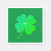 シャムロックグリーンアイリッシュセントパトリックの日4Denis スタンダードカクテルナプキン (正面)