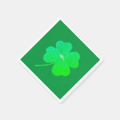 シャムロックグリーンアイリッシュセントパトリックの日4Denis スタンダードカクテルナプキン (角)