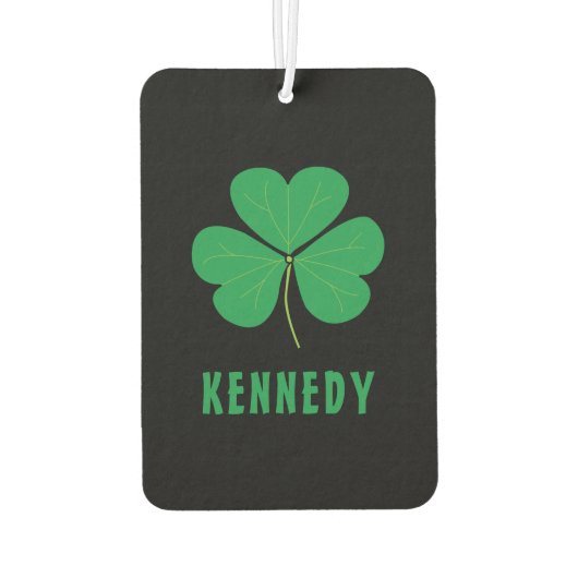 シャムロックグリーンクローバーアイルランドセルティックアイリッシュ名 カーエアーフレッシュナー (裏面)