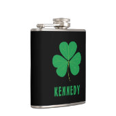 シャムロックグリーンクローバーアイルランドセルティックアイリッシュ名 フラスク (右)