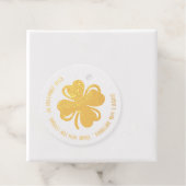 シャムロックグリーンフォーリーフクローバーラッキー誕生日 フェイバータグ (箱)