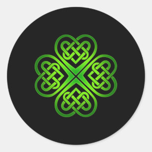 シャムロックケルト結び目模様アイルランドCSt patricks dayセルツ ラウンドシール