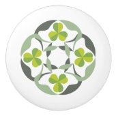 シャムロックケルト結び目模様グラフィック セラミックノブ (正面)