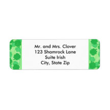 シャムロックコラージュカスタム住所 シール