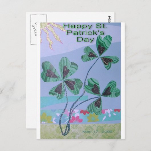 シャムロックコラージュ ポストカード (正面/裏面)