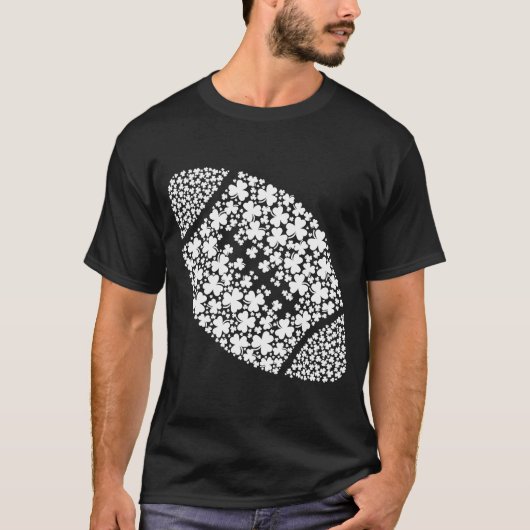 シャムロックサッカーボールセントパトリックの日アイリッシュメンズ Tシャツ (正面)