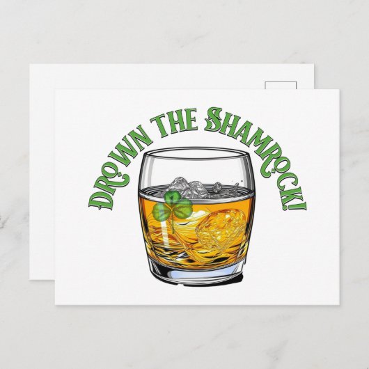 シャムロックシーラーの日を溺れ去る ポストカード (正面/裏面)