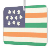 シャムロックスアイリッシュアメリカンフラッグフュージョン カーエアーフレッシュナー (左)