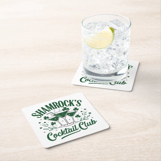 シャムロックスカクテルクラブ スクエアペーパーコースター (インサイチュ)
