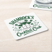 シャムロックスカクテルクラブ スクエアペーパーコースター (アングル)
