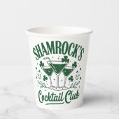 シャムロックスカクテルクラブ 紙コップ (正面)