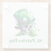 シャムロックスカルデザイン ガラスコースター (裏面)