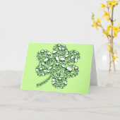 シャムロックスカル カード (黄色い花)