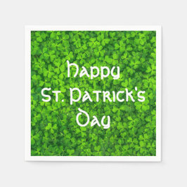 シャムロックスクロ葉ーバーズ聖パトリックの日パーティー スタンダードカクテルナプキン
