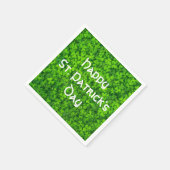 シャムロックスクロ葉ーバーズ聖パトリックの日パーティー スタンダードカクテルナプキン (角)
