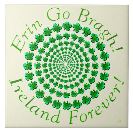 シャムロックスピン（セラミックタイル） タイル (正面)