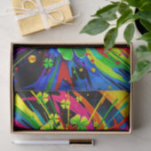 [シャムロックスプラッシュ]レインボーカラー絵を描（ばちゃばちゃ）跳ねる 薄葉紙 (ギフト)