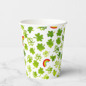シャムロックスレインボーズウォーターカラーアイルランドSt patricks 紙コップ (裏面)