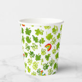 シャムロックスレインボーズウォーターカラーアイルランドSt patricks 紙コップ (右)
