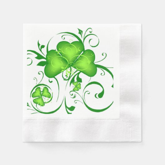 シャムロックスワールナプキンス 縁ありカクテルナプキン (正面)