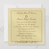 シャムロックセントパトリックの日の緑の巻結婚物 招待状 (裏面)