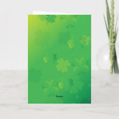 シャムロックセントパトリックの日ケルト結び目模様アイリッシュラック カード (裏面)