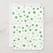 シャムロックセントパトリックの日ラッキーワンの最初の誕生日 招待状 (裏面)