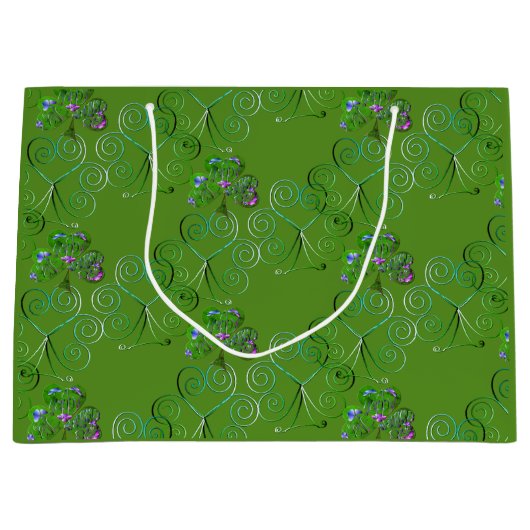 シャムロックセントパトリックの日抱き枕 ラージペーパーバッグ (正面)