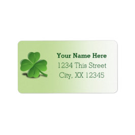 シャムロックセントパトリックの日3Dアート ラベル