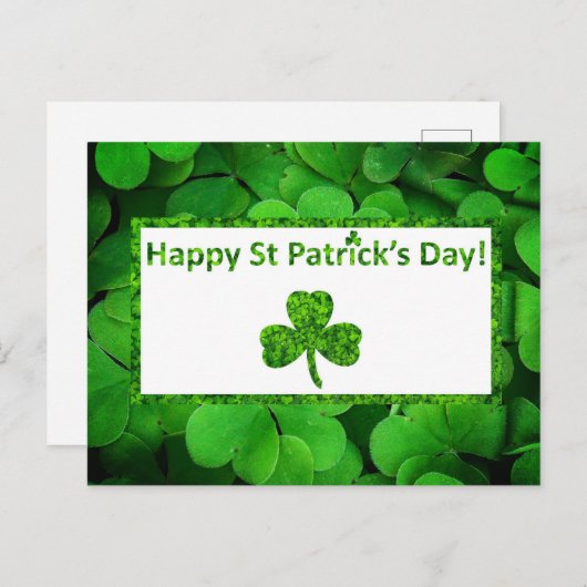 シャムロックセントパトリックの日 シーズンポストカード (正面/裏面)