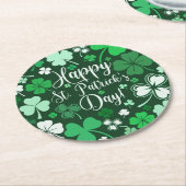 シャムロックセントパトリック ラウンドペーパーコースター (アングル)