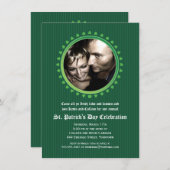 シャムロックダブルポートホールSt patricks dayパーティー 招待状 (正面/裏面)