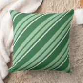 シャムロックダークグリーンストライプの枕 クッション (ブランケット)