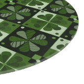 シャムロックチェッカーボードパターン カッティングボード (角)