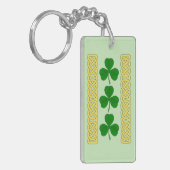 シャムロックトリオアンド結び糸細工バンド キーホルダー (正面左)