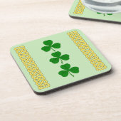 シャムロックトリオアンド結び糸細工バンド コースター (左側)