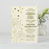 シャムロックドットウェディング招待状 招待状 (スタンド正面)