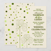 シャムロックドットウェディング招待状 招待状 (正面/裏面)